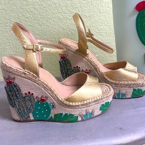 Kate Spade cactus wedges discontinued 8.5